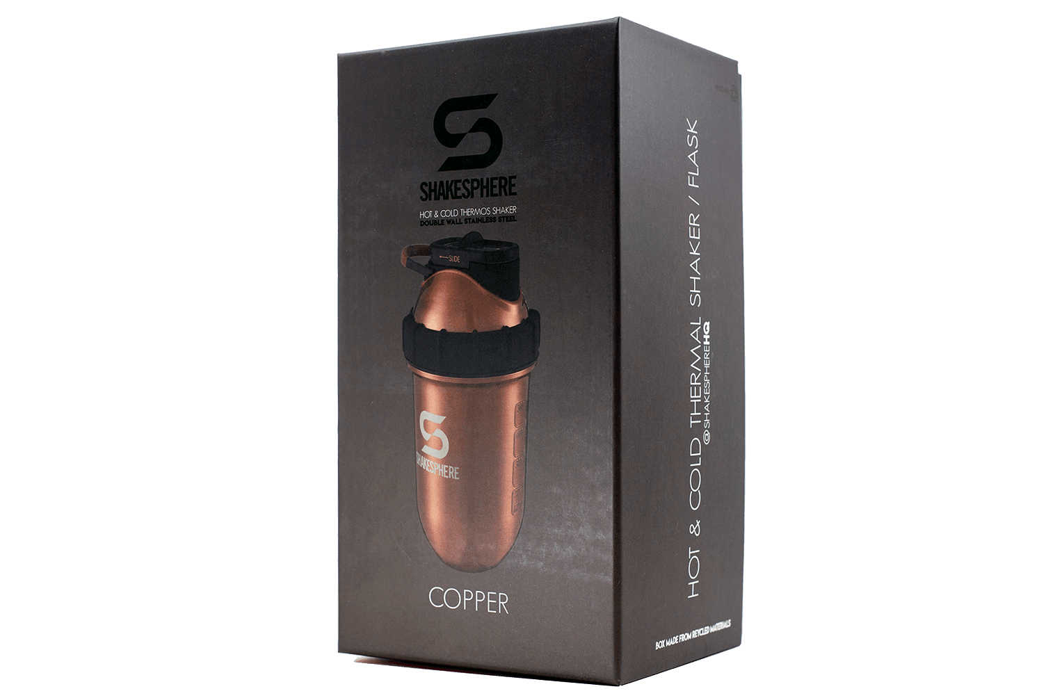 ShakeSphere Tumbler Steel 子彈型水壺(不鏽鋼版)銅色 - Protato Health