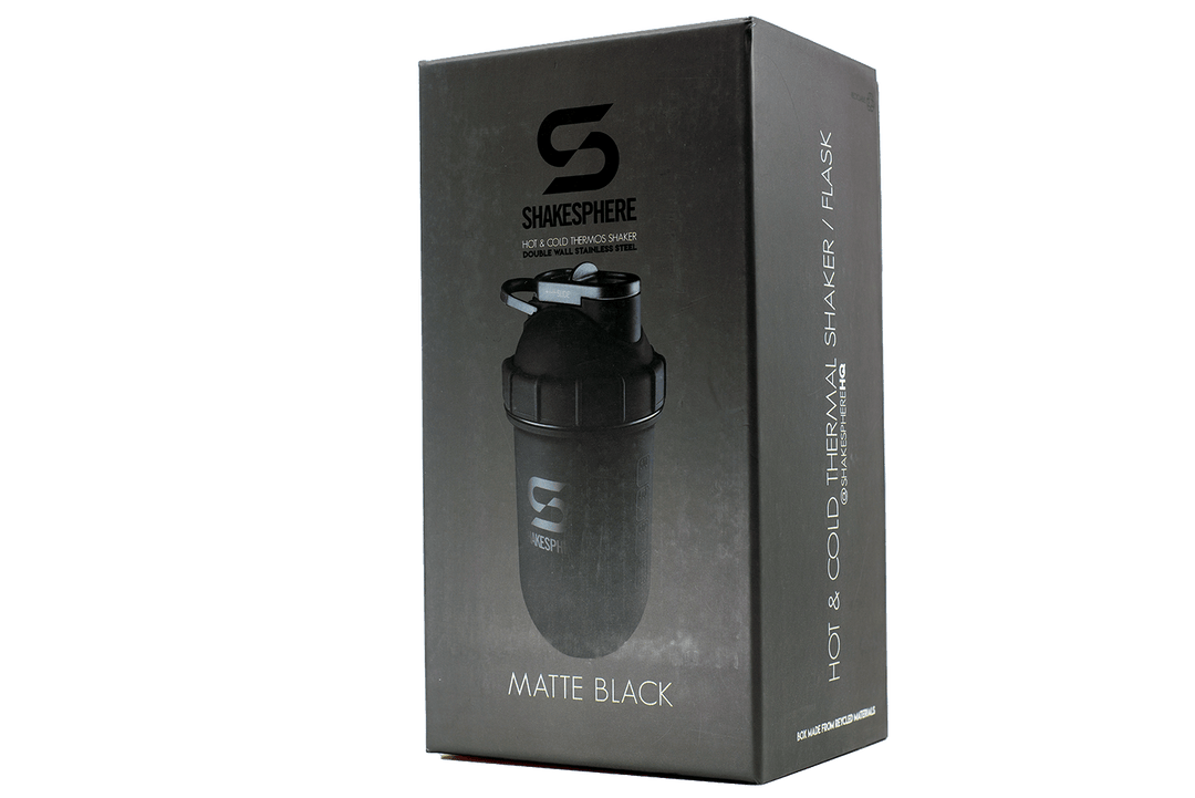 ShakeSphere Tumbler Steel 子彈型水壺(不鏽鋼版)啞黑色 - Protato Health