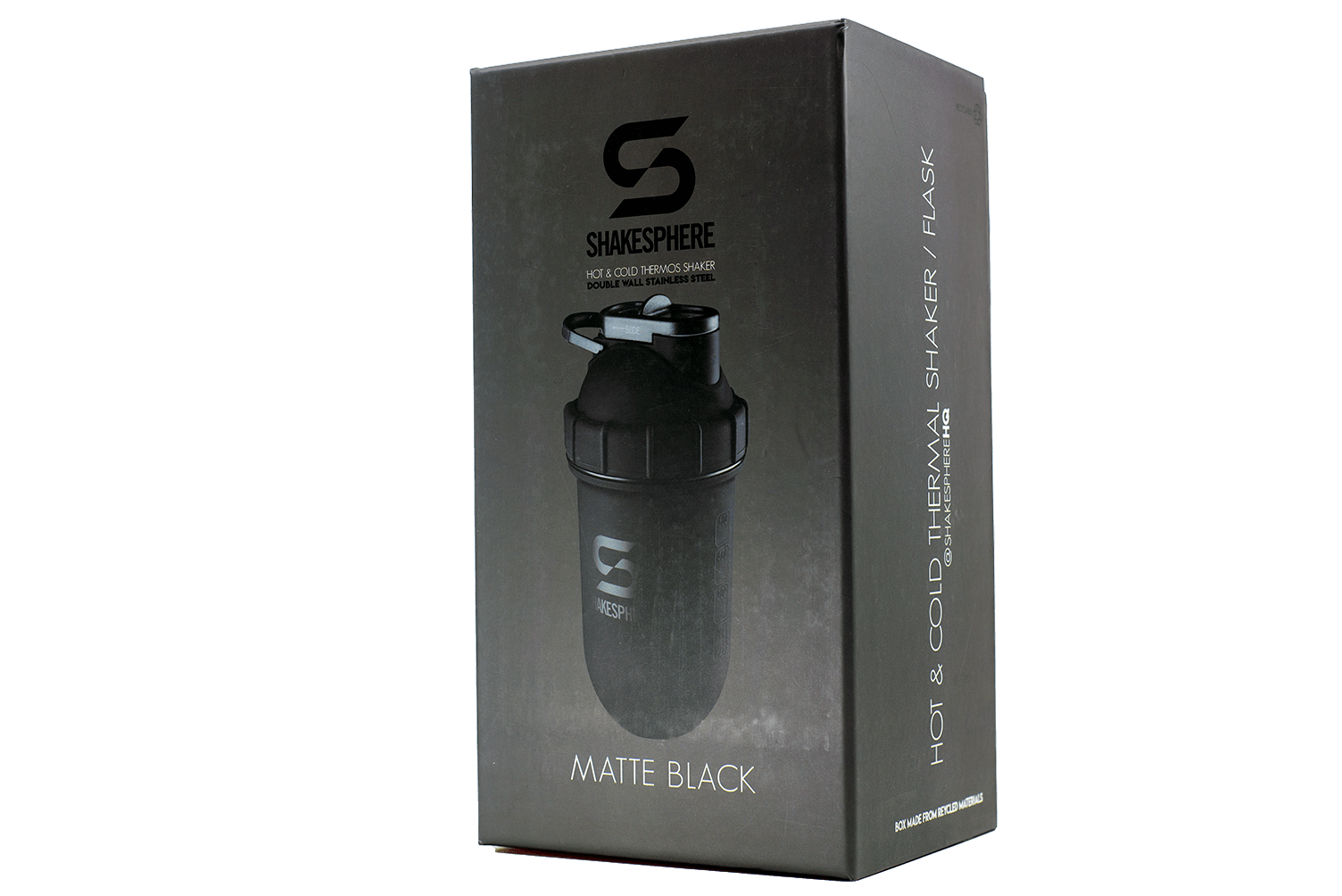 ShakeSphere Tumbler Steel 子彈型水壺(不鏽鋼版)啞黑色 - Protato Health