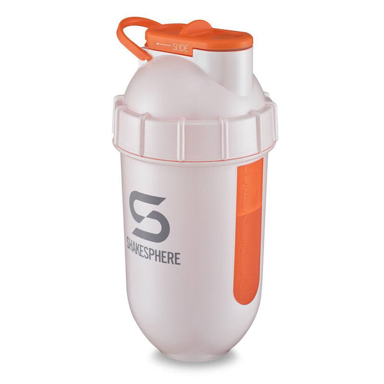 ShakeSphere Tumbler View 子彈型水壺(視窗版)白底橙視窗 Pearl White/Orange Window - Protato Health