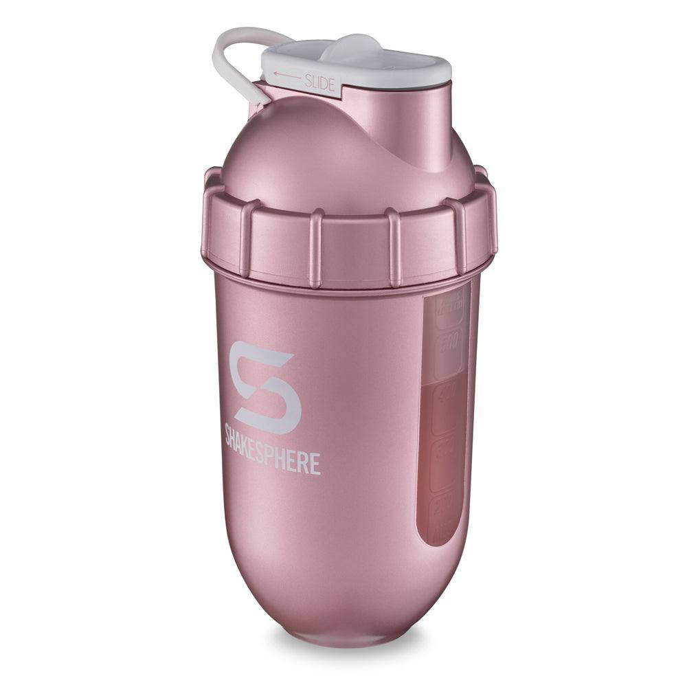 ShakeSphere Tumbler View 子彈型水壺(視窗版)粉紅底透明視窗 Rose Gold/White Logo/Clear Window - Protato Health