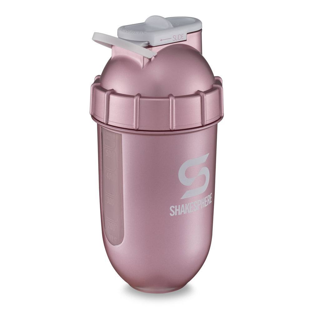 ShakeSphere Tumbler View 子彈型水壺(視窗版)粉紅底透明視窗 Rose Gold/White Logo/Clear Window - Protato Health