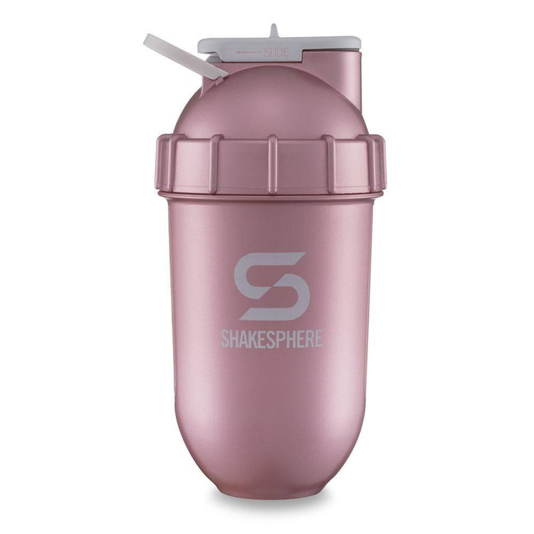 ShakeSphere Tumbler View 子彈型水壺(視窗版)粉紅底透明視窗 Rose Gold/White Logo/Clear Window - Protato Health