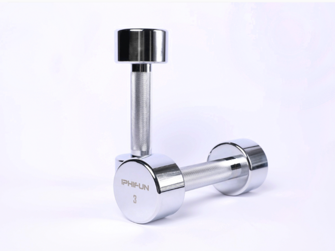 IPHIFUN- 鍍鉻圓形小啞鈴 Chromed Dumbbells 1-10KG一套