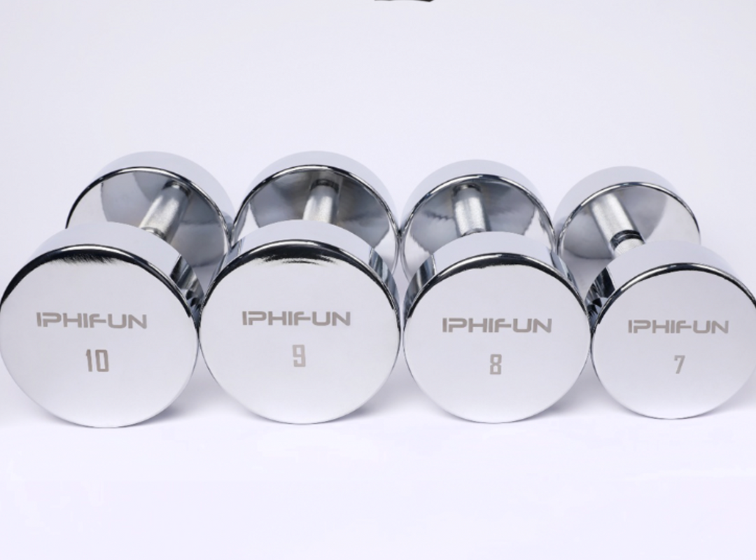 IPHIFUN- 鍍鉻圓形小啞鈴 Chromed Dumbbells 1-10KG一套